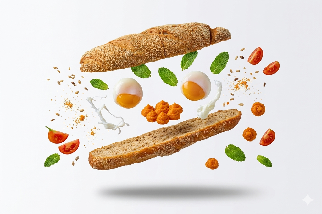 Egg benedict sandwich / ساندويش بيض البنديتكت